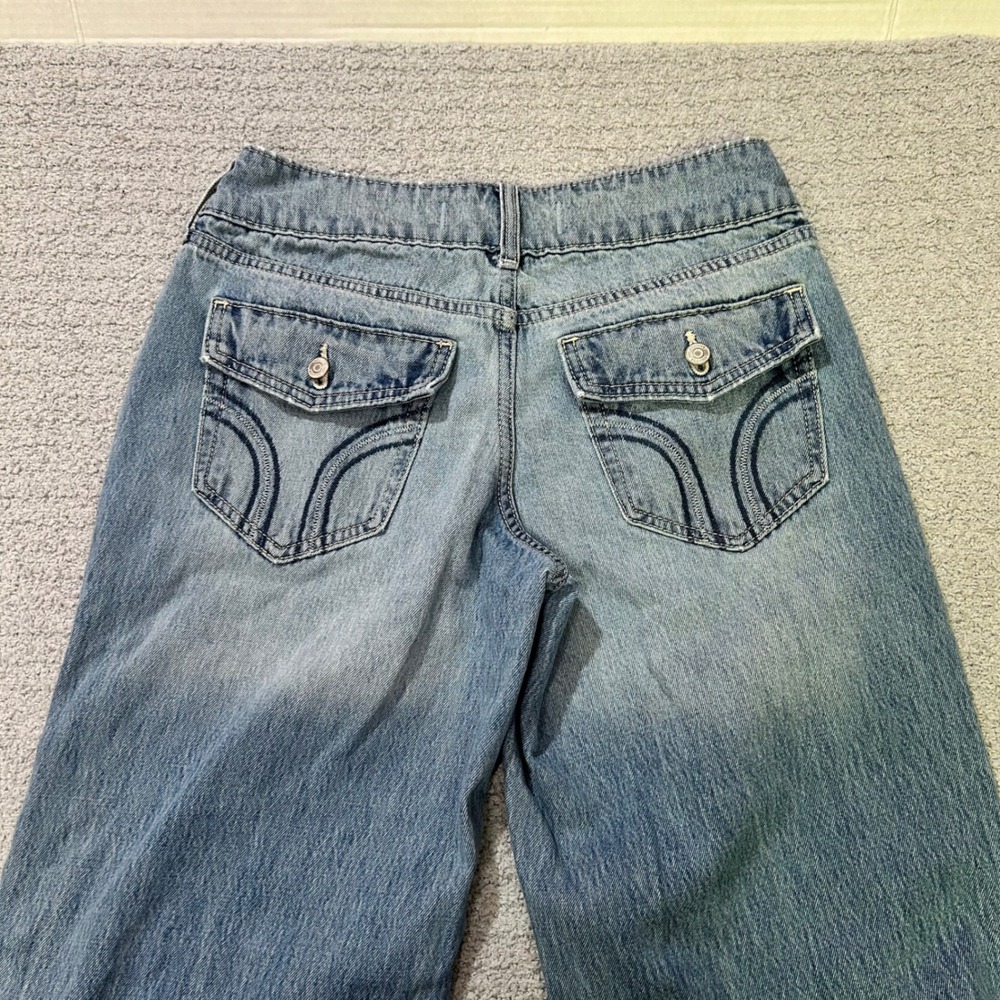 Hollister Jeans Low Rise Baggy 4R Light Wash Y2K Wide Leg Streetwear skater - Picture 5 of 7